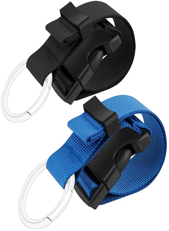 BERANMEY Adjustable Add a Bag Luggage Strap, BERANMEY 2 Pack Adjustable Suitcase Belt Straps Accessories for Connecting Luggage Jacket, Carry Your Extra Bags (Blue and Black) - Image 1